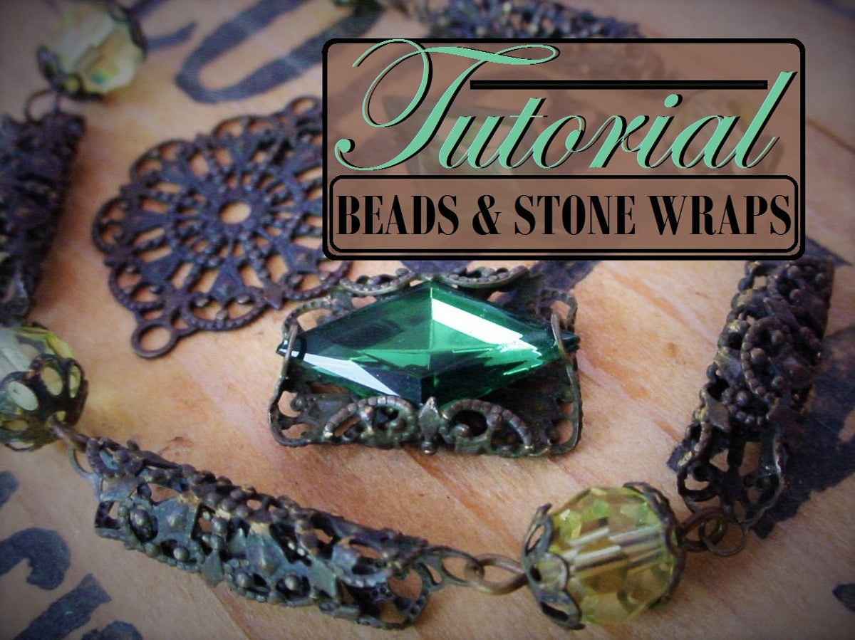 Free Tutorial How To Make Filigree Connector Beads & Wrap Settings Rhinestones Cameos Cabochons Keys Oxidized Brass Lace Filigrees Wrapping __etsy:989433827