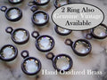 Lot Tiny 4mm Swarovski Crystal Clear Channel Vintage Mini Drops Charm 17ss Round 1 2 Ring Loop Setting Oxidized Brass Noir Black Patina 9B __etsy:1568807821