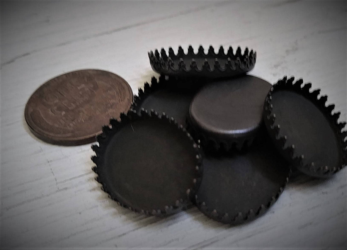 Lot 18X13 mm Oval Fleur De Lis Crown Prong Bezels Aged Dark Black Brown Antique Bronze Setting 18/13 mm Flat Back Cameo Cabochon Mount 12O __etsy:1291200723