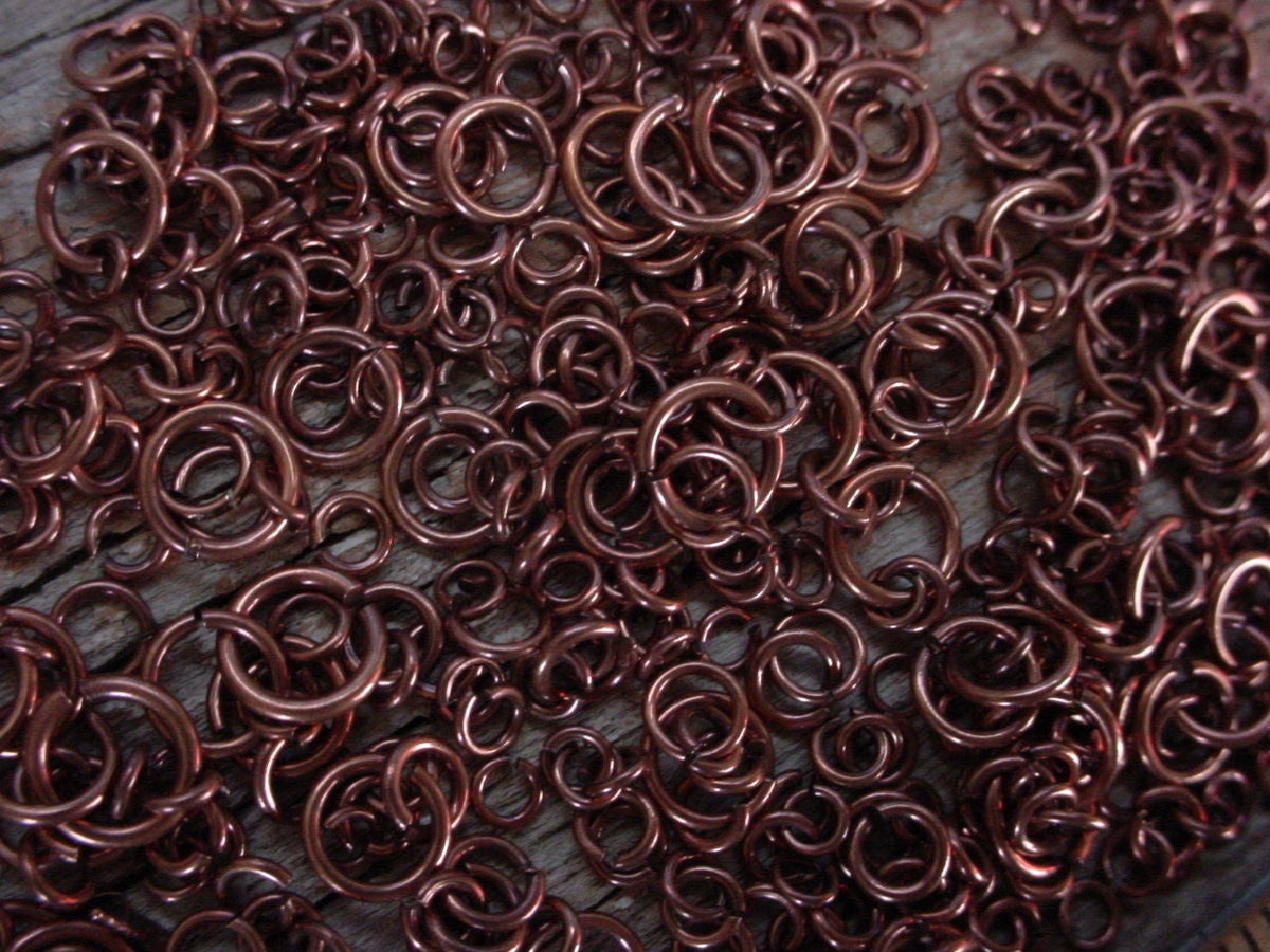 Select Qty Lot Mixed Vintage Jump Rings Antiqued Copper USA Made Quality Plate Brass Metal 3mm 4mm 5mm 6mm 7mm Round Jewelry Finding W4/B8 __etsy:1077718161