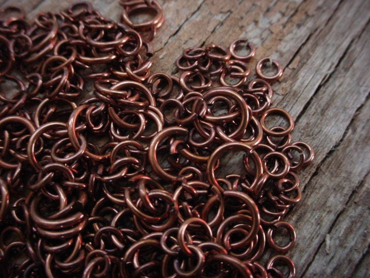 Select Qty Lot Mixed Vintage Jump Rings Antiqued Copper USA Made Quality Plate Brass Metal 3mm 4mm 5mm 6mm 7mm Round Jewelry Finding W4/B8 __etsy:1031190826
