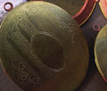 2pc Vintage 50mm Solid Brass Locket Wholesale Copper Steel Frame Large Pendant Engrave Art Deco Design Flower Leaf Blank Oval Disk Bulk W6 __etsy:751948632
