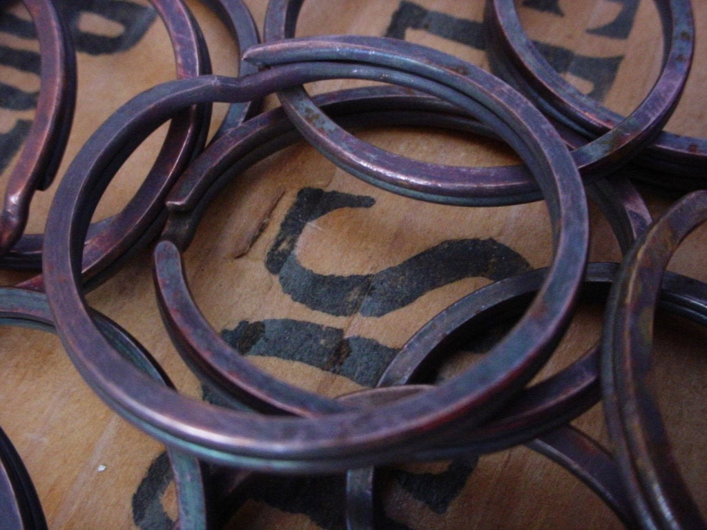 1pc Wholesale Lot Vintage 39mm Copper O Ring Large Round Disk Split Key Ring Frame Charm Holder Old Steampunk Rustic Dark Metal Patina N12 __etsy:925302411