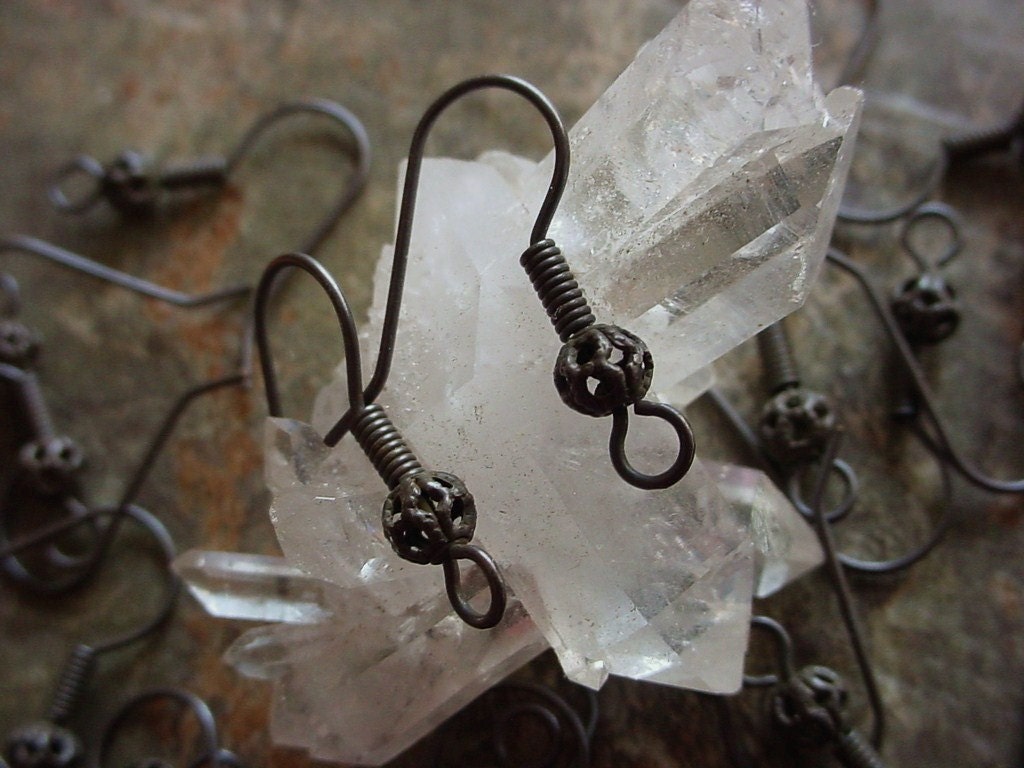 2pc 4mm Filigree Bead French Hook Ear Wire Goth Victorian Dark Brown Black Aged Hand Oxidized Brass Bronze Natural Patina Jewelry Finding 2K __etsy:572466568